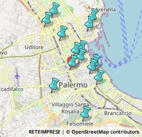 Mappa Piazza Orlando Vittorio Emanuele, 90138 Palermo PA, Italia (1.82143)