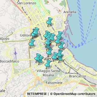 Mappa Piazza Orlando Vittorio Emanuele, 90138 Palermo PA, Italia (1.3325)