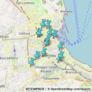 Mappa Piazza Orlando Vittorio Emanuele, 90138 Palermo PA, Italia (1.42429)