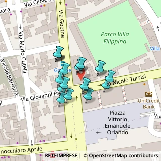 Mappa Piazza Orlando Vittorio Emanuele, 90138 Palermo PA, Italia (0.0395)