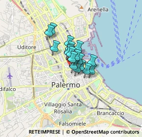 Mappa P.za Giuseppe Verdi, 90138 Palermo PA, Italia (0.88444)