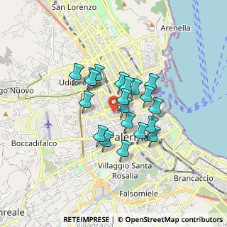 Mappa Via Alessio Narbone, 90138 Palermo PA, Italia (1.3715)