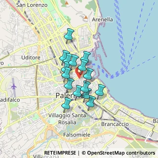 Mappa Via Trabia, 90133 Palermo PA, Italia (1.24125)