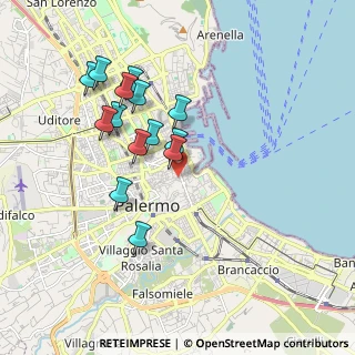 Mappa Piazza Vittorio Bottego, 90133 Palermo PA, Italia (1.91071)
