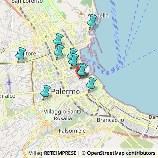 Mappa Piazza Vittorio Bottego, 90133 Palermo PA, Italia (1.56818)
