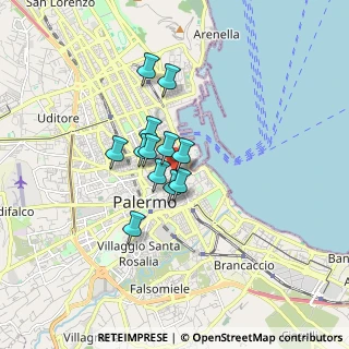 Mappa Piazza Vittorio Bottego, 90133 Palermo PA, Italia (1.2125)