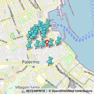 Mappa Piazza Vittorio Bottego, 90133 Palermo PA, Italia (0.7585)