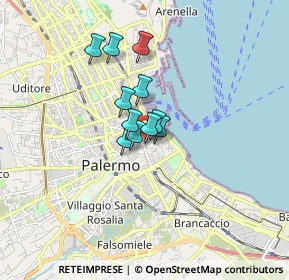 Mappa Via Argenteria, 90133 Palermo PA, Italia (1.11545)