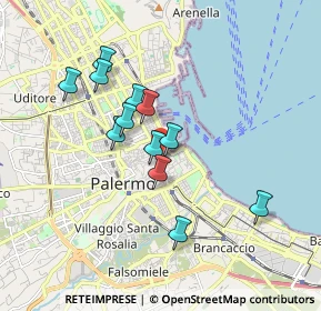 Mappa Via Coltellieri, 90133 Palermo PA, Italia (1.67667)