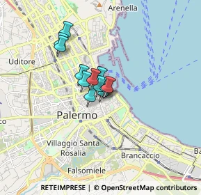 Mappa Via Coltellieri, 90133 Palermo PA, Italia (1.03)