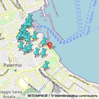 Mappa Foro Italico Umberto I, 90133 Palermo PA, Italia (1.2555)