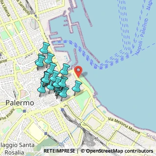 Mappa Foro Italico Umberto I, 90133 Palermo PA, Italia (0.9615)