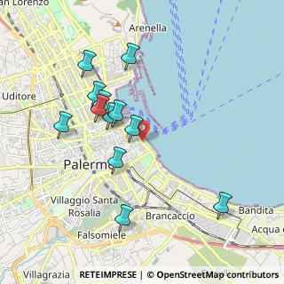 Mappa Foro Italico Umberto I, 90133 Palermo PA, Italia (2.06917)