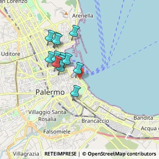 Mappa Foro Italico Umberto I, 90133 Palermo PA, Italia (1.71923)