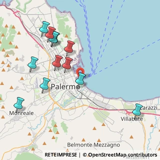 Mappa Foro Italico Umberto I, 90133 Palermo PA, Italia (5.02333)