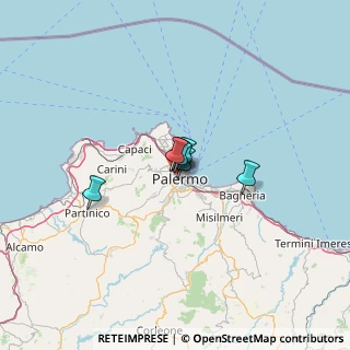 Mappa Via Normanni, 90138 Palermo PA, Italia (52.936)