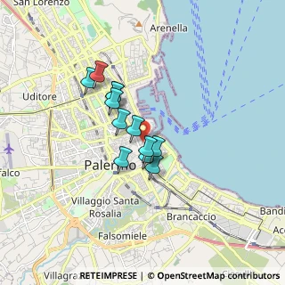 Mappa 90133 Palermo PA, Italia (1.32833)