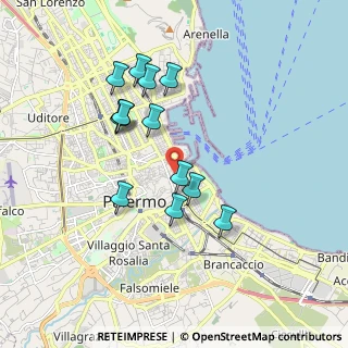 Mappa 90133 Palermo PA, Italia (1.84692)
