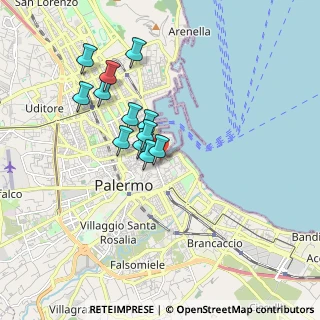 Mappa 90133 Palermo PA, Italia (1.64167)
