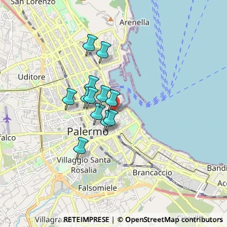 Mappa 90133 Palermo PA, Italia (1.37833)