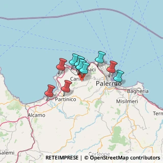 Mappa Via Gran Paradiso, 90044 Carini PA, Italia (9.18545)