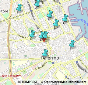 Mappa Via Francesco Testa, 90138 Palermo PA, Italia (1.16833)