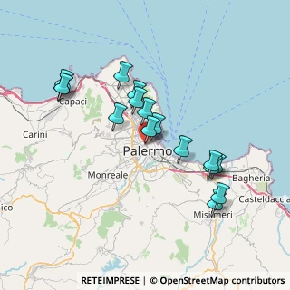 Mappa Via Mogia, 90138 Palermo PA, Italia (7.77438)