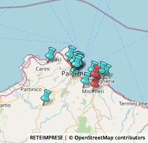 Mappa Via Francesco Testa, 90138 Palermo PA, Italia (7.36125)