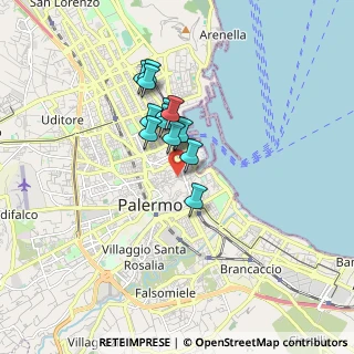 Mappa Via Bari, 90133 Palermo, Italia (1.29077)