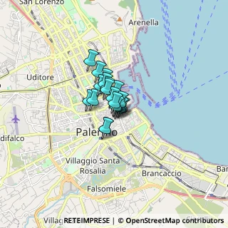 Mappa Via Gaetano Sgarlata, 90133 Palermo PA, Italia (0.738)