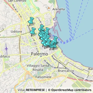 Mappa Via Gaetano Sgarlata, 90133 Palermo PA, Italia (0.91118)