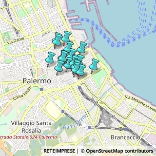 Mappa Via Gorizia, 90133 Palermo PA, Italia (0.5555)