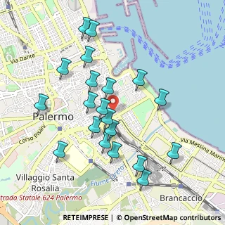 Mappa Via Gorizia, 90133 Palermo PA, Italia (1.0555)