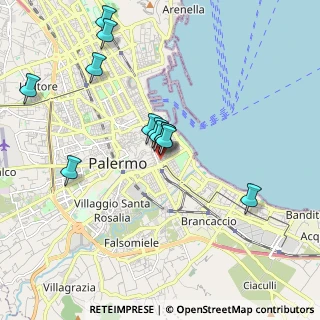Mappa Via Gorizia, 90133 Palermo PA, Italia (1.91667)