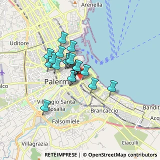 Mappa Via Gorizia, 90133 Palermo PA, Italia (1.37579)
