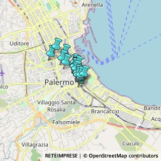 Mappa Via Gorizia, 90133 Palermo PA, Italia (0.7985)