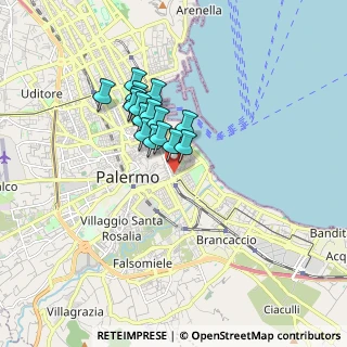 Mappa Via Gorizia, 90133 Palermo PA, Italia (1.39)