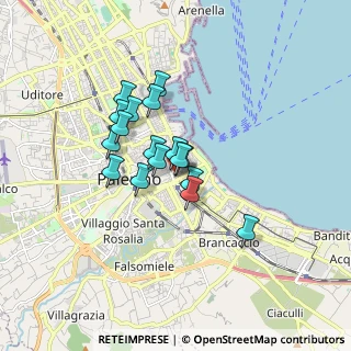 Mappa Via Gorizia, 90133 Palermo PA, Italia (1.34706)