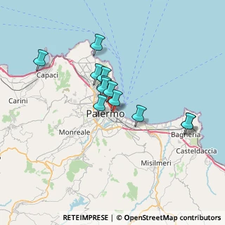 Mappa Via Gorizia, 90133 Palermo PA, Italia (6.38667)