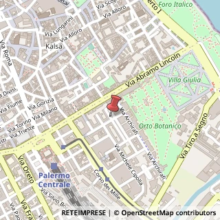 Mappa Via Antonio Ugo,  10, 90123 Palermo, Palermo (Sicilia)