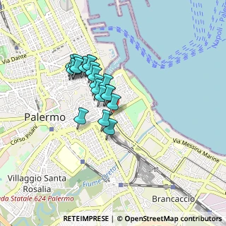 Mappa Via Lincoln Abramo, 90133 Palermo PA, Italia (0.721)