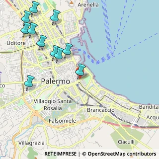 Mappa Via Lincoln Abramo, 90133 Palermo PA, Italia (2.97727)