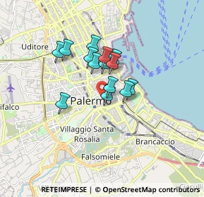 Mappa Via dei Biscottari, 90134 Palermo PA, Italia (1.29643)