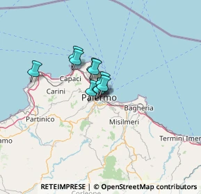 Mappa Via dei Biscottari, 90134 Palermo PA, Italia (10.71818)