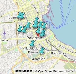 Mappa Piazzetta delle Vittime, 90134 Palermo PA, Italia (1.39667)