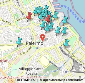 Mappa Piazzetta delle Vittime, 90134 Palermo PA, Italia (1.0665)