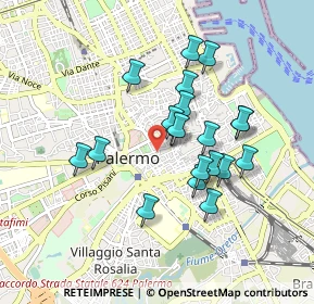 Mappa Piazzetta delle Vittime, 90134 Palermo PA, Italia (0.849)