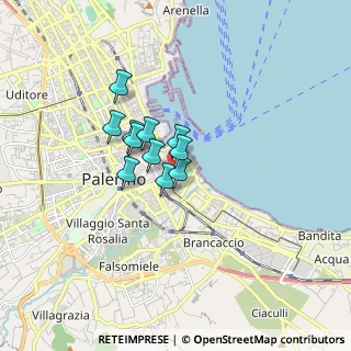 Mappa Via Archirafi subcampus., 90123 Palermo PA, Italia (1.13455)