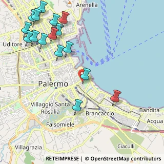Mappa Via Archirafi subcampus., 90123 Palermo PA, Italia (3.06875)