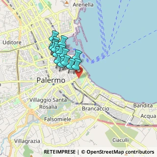 Mappa Via Archirafi subcampus., 90123 Palermo PA, Italia (1.582)